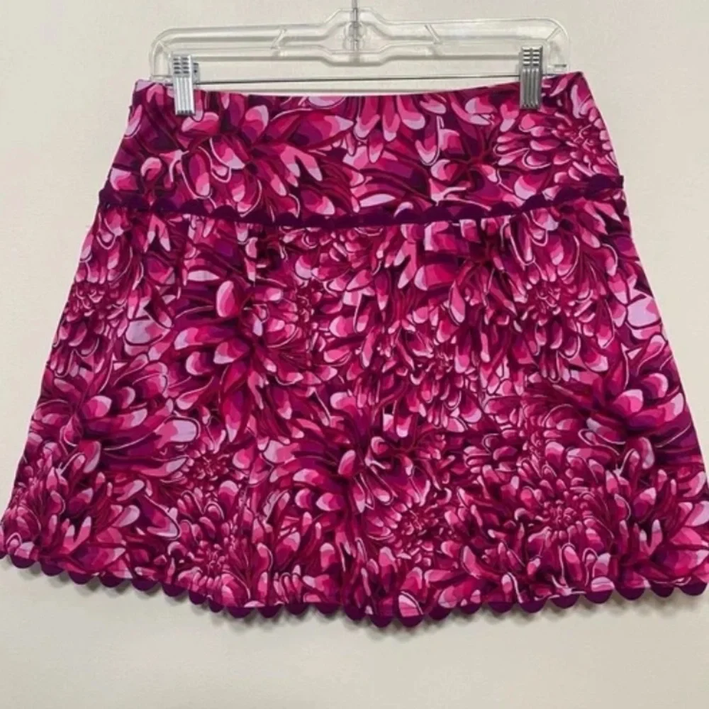 ❤️❤️ Kika Vargas Mum Floral Scallop Edge Faux Wrap Mini Skirt❤️❤️